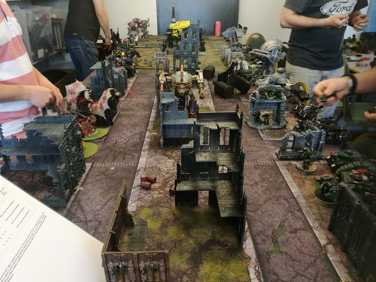 Image of a gaming table with an active game.